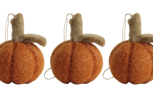 Mini Pumpkin Ornaments, orange
