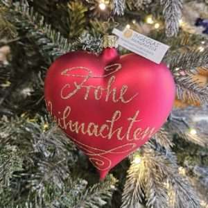 Inge Ornament Red Heart/German Xmas