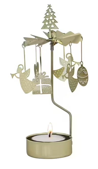 Rotary Candleholder Christmas deco gold
