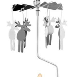 Rotary Candleholder Moose Silver