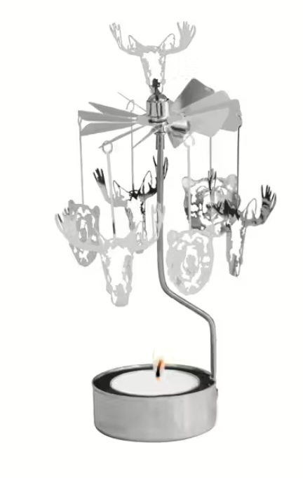 Rotary Candleholder Moose Bear