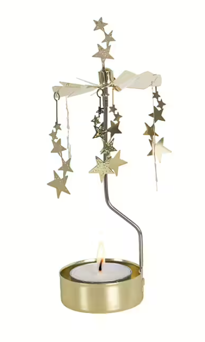Rotary Candleholder Night Sky Gold