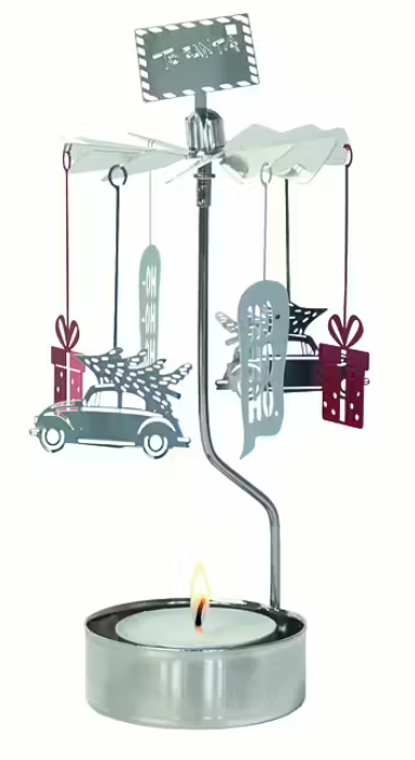 Rotary Candleholder To Santa