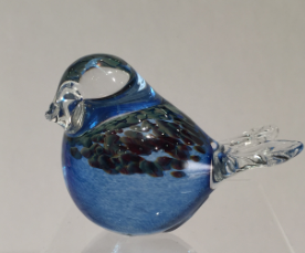 Glass bird "Chick" Light Blue