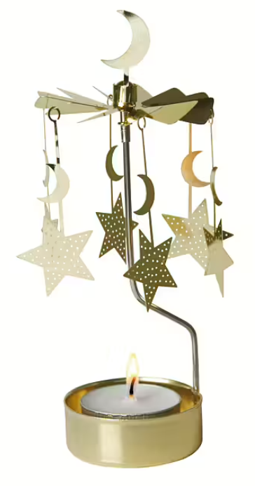 Rotary Candleholder Moon & Stars