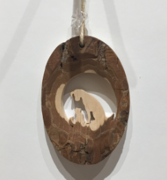 Bark Oval Ornament, Dog & Cat