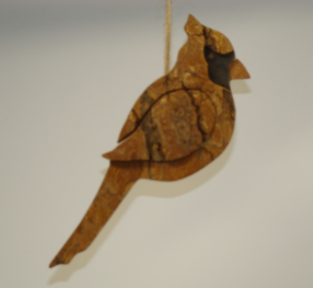Bark Cardinal Ornament
