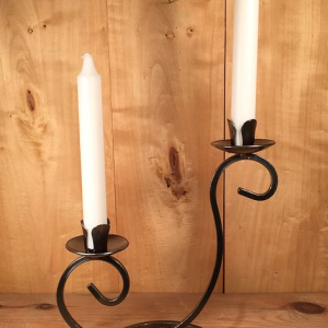Danish Iron Taper Holder, Curls