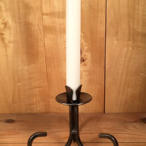 Danish Iron Taper Holder, Curly Bottom