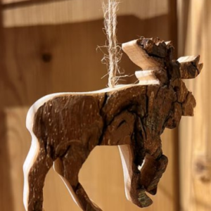 Bark Walking Moose Ornament