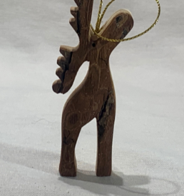 Bark Tall Moose Ornament